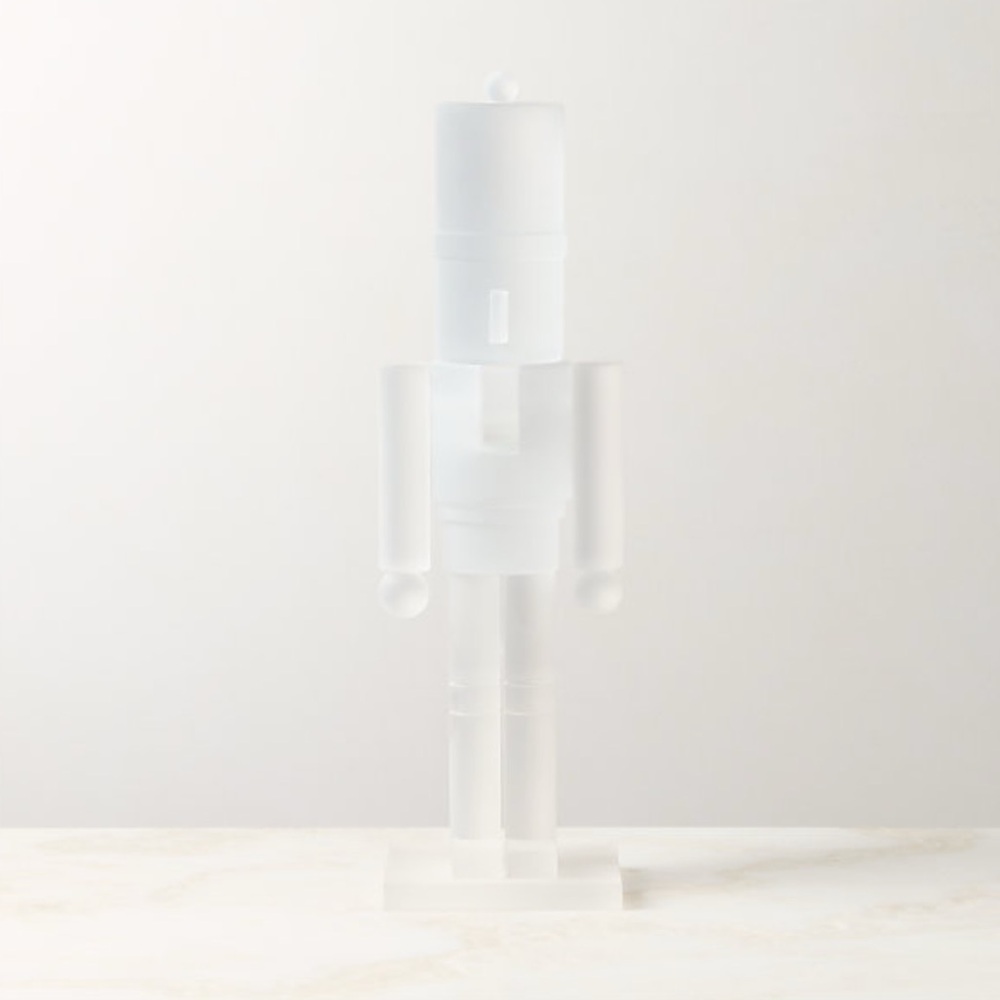 New! CB2 Frosted Acrylic Nutcracker